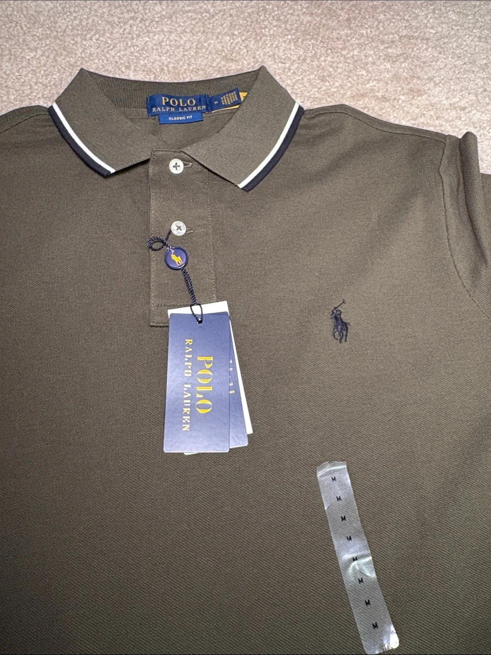 Classic Fit Mesh Polo Shirt NWT